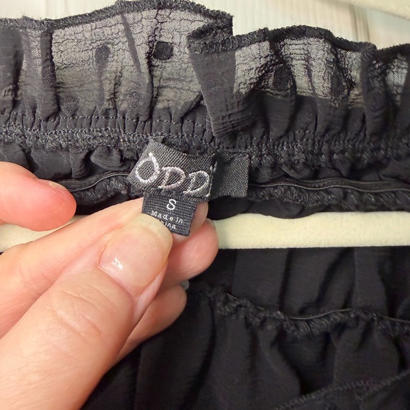 ODDY Black Ruffled Women's Top - Picture 5 of 5